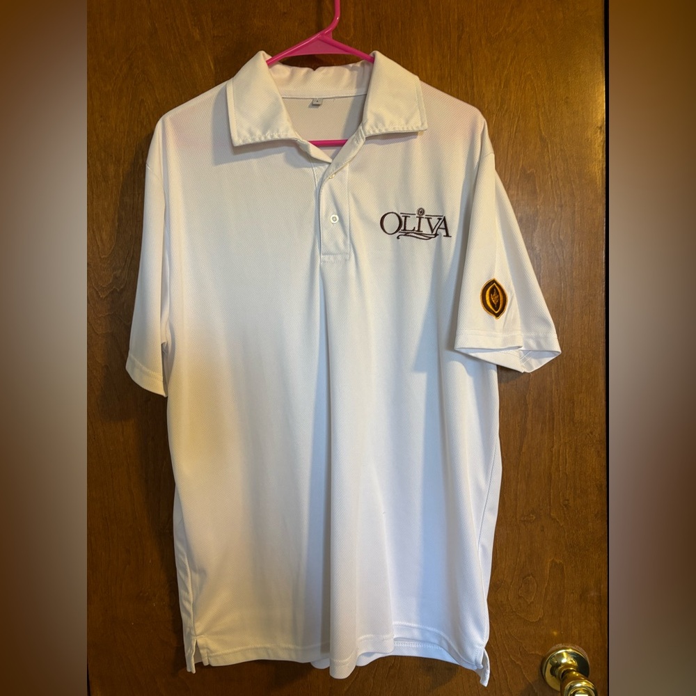 White Polo Shirt for Men- Oliva